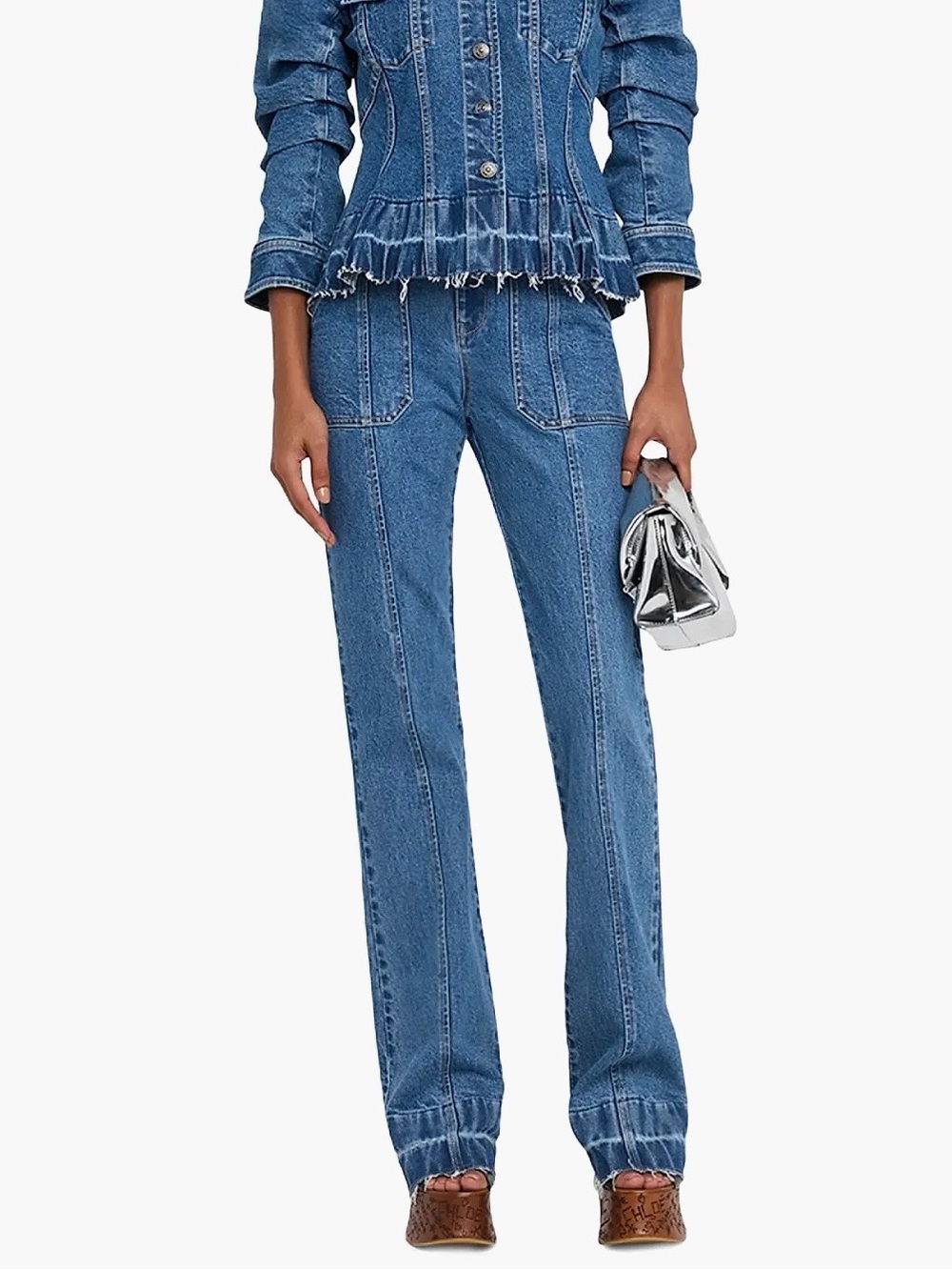 Cinq A Sept Briella Denim Jeans Pant Blue Saphir Size 8